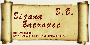 Dijana Batrović vizit kartica